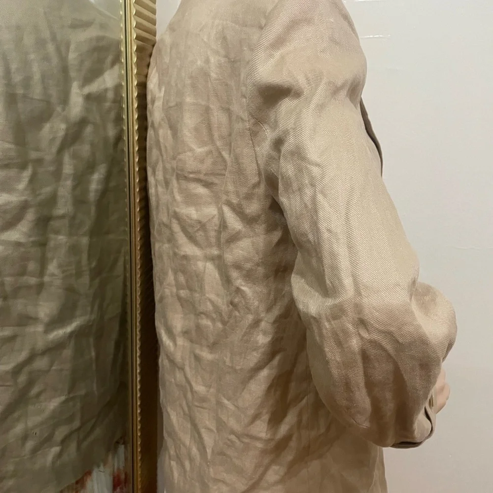 Caroll Paris Classic Women's Linen Blazer - Beige